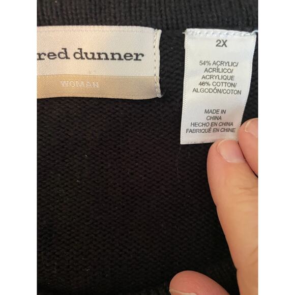 VTG. Alfred Dunner Sweater Womens 2X Grannycore Mobwife Cougar Reto 80s‎ Artsy - Picture 4 of 7